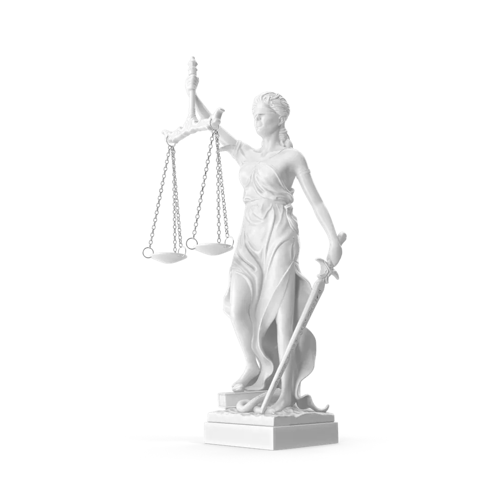 Statue of Lady Justice holding the scales of justice